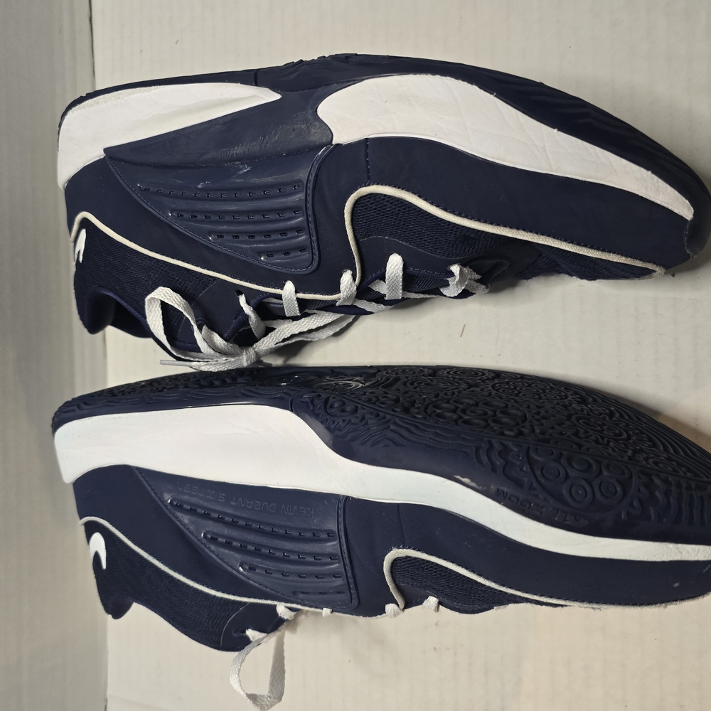 Nike Blue and White Athletic Shoes with Streamlined Design